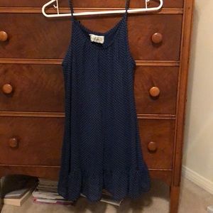Abercrombie Navy Blue Tiny Polka Dot Dress